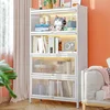 Home Kitchen Furniture Nordic Iron Kitchen Cabinets Living Room Balcony Multi-layer Crevice Snack Storage Cabinets with Wheels E 2