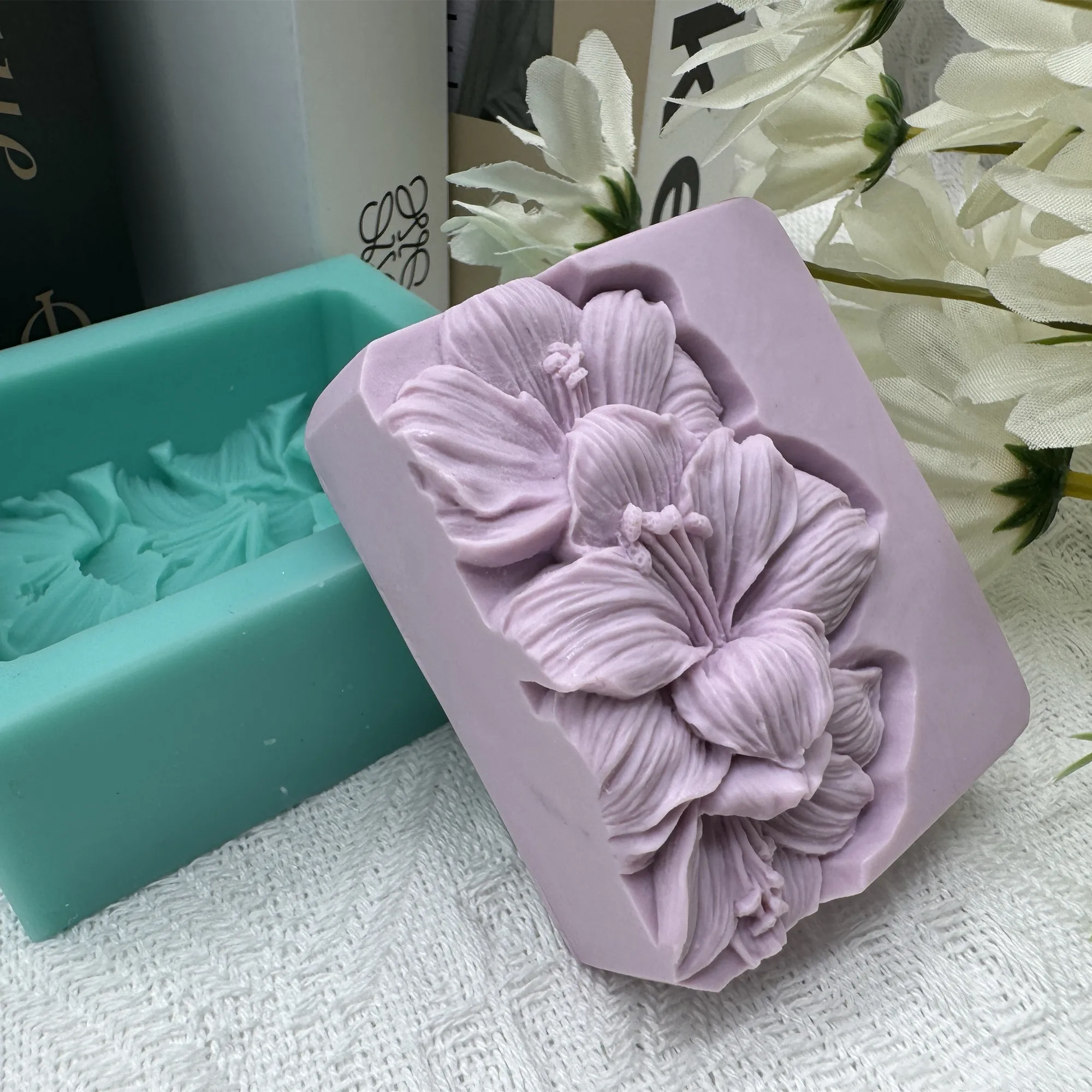 New 3D Flower Silicone Mold for Soap Making Handcraft Candle Wax Molds Aroma Gypsum Resin Decorations Craft Mould