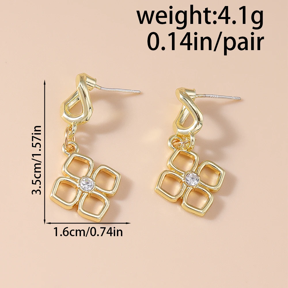 Aihua Modische Koreanische Goldfarben Stern-Ohrstecker für Frauen Schneeflocken-Mond-Ohrhänger Mädchen Party Festival Schmuck Geschenke – Detail 13