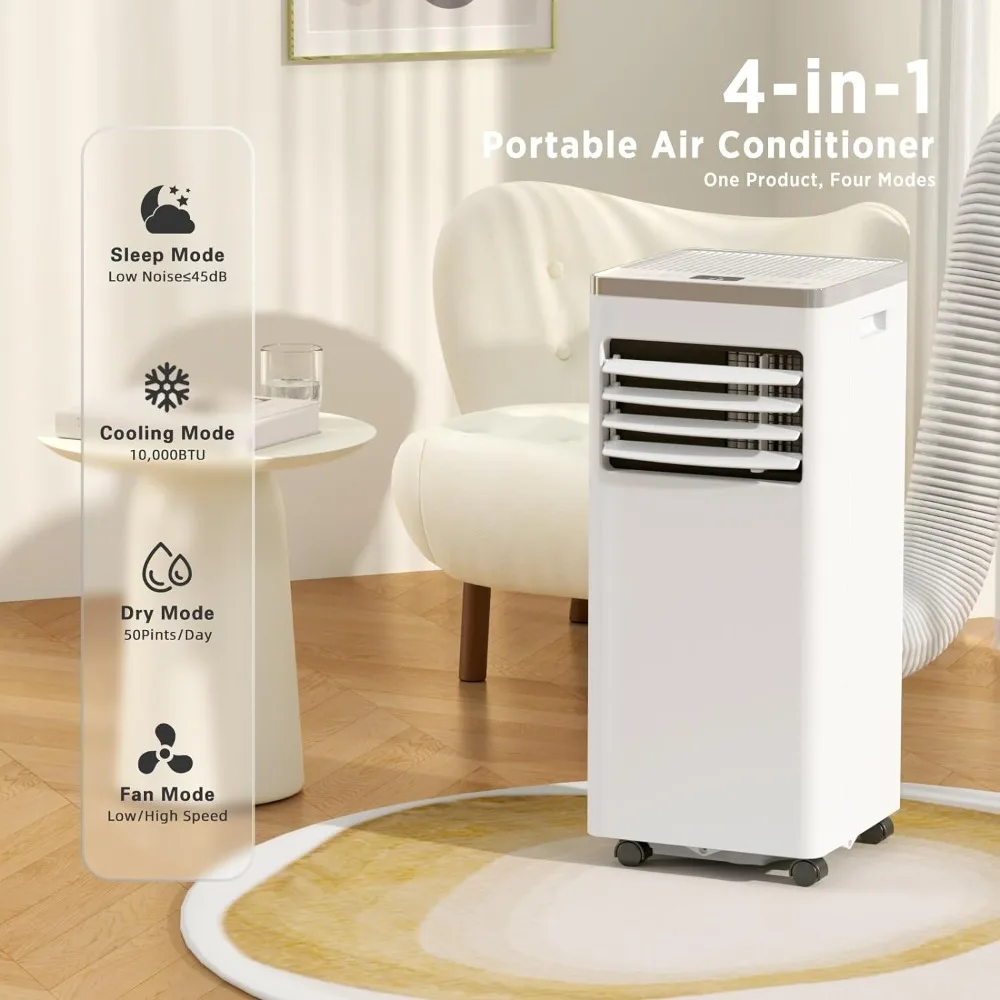 

TU Portable Air Conditioners Cool Up to 450 Sq.Ft, 4 Modes Portable AC with Remote Control/LED Display/24Hrs Timer/I