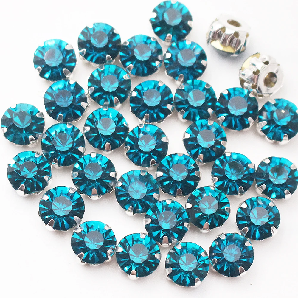 Shimmering Crystal Glass Silver Rhinestones for DIY Clothing and Fabric Crafting