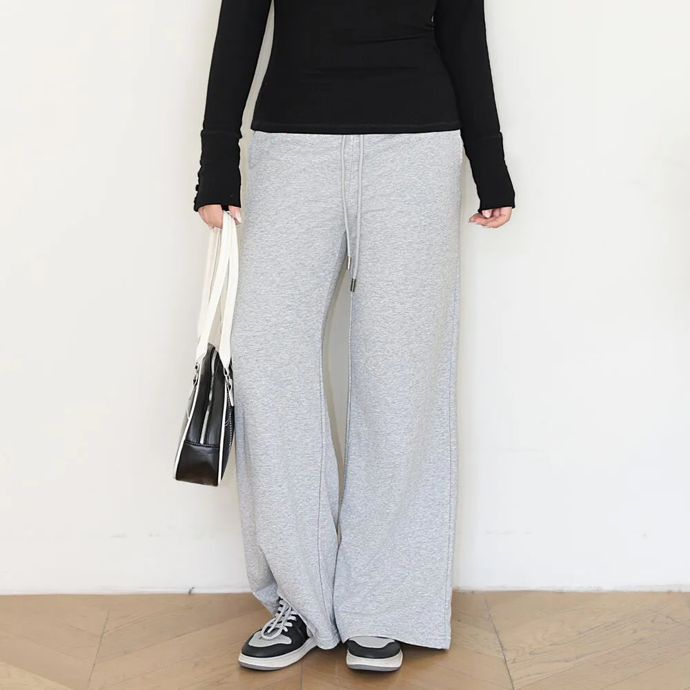 Women Straight Sweatpants Loose Drawstring Waist Wide Leg Long Pants Casual Premium Sweatpants Plus Size Autumn