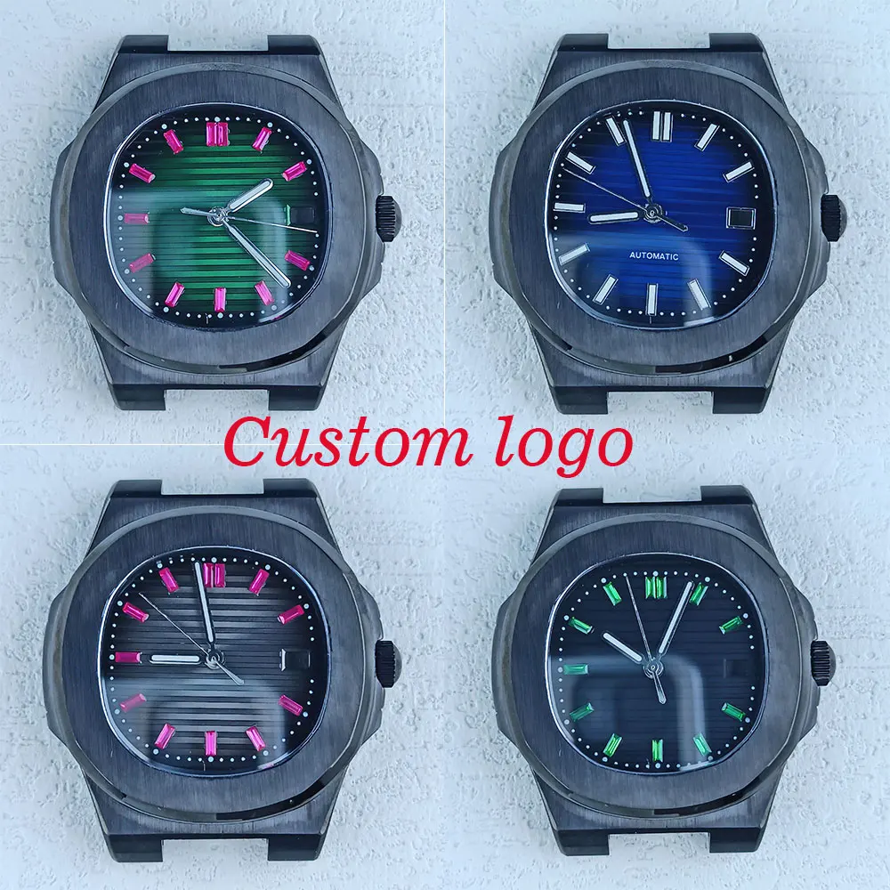 43mm Rose Gold watch case 316L stainless steel sapphire glass 10bar waterproof suitable for NH series 35 movement mounting