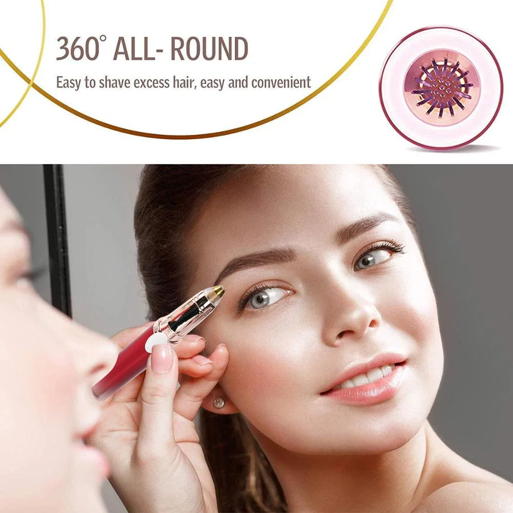 Electric Eyebrow Trimmer Usb Rechargeable Women Mini Soft Shaper Shaver