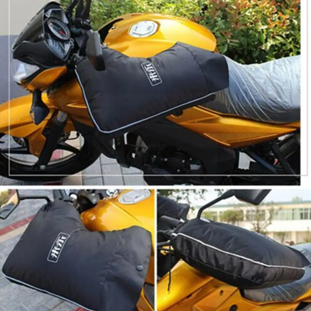 

Protective Motorcycle Scooter Thick Warm Handlebar Muff Winter Cover Muff Grip Riding Gloves Warmer Rainproof Thermal Bar H M4H6