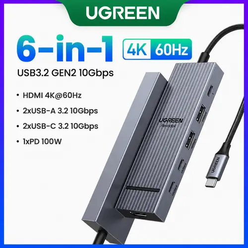 UGREEN 12-in-1 USB HUB Type-C to 2HDMI 4K120Hz DP USB3.2 10Gbps SD/TF RJ45 PD100W for Windows Dell HP Laptop Accessories Docking - Image 7