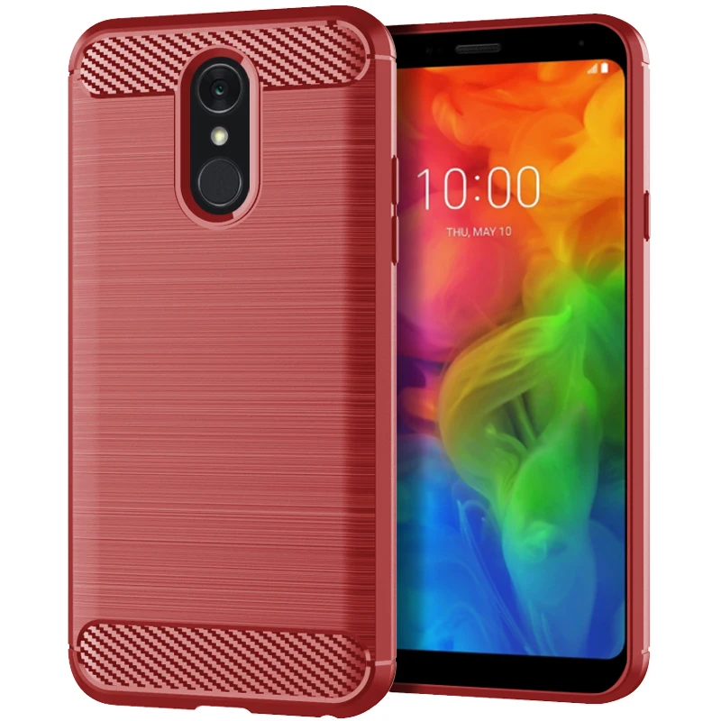 Carbon Fiber Shockproof Silicone Case Back Cover