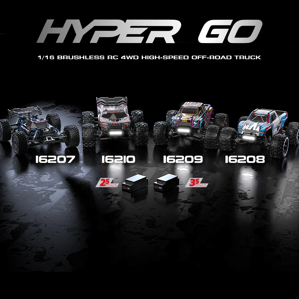 HYPER GO MJX16207 16208 1/16 RC Car Brushless 70KM/h 2.4G 4WD Racing Car Off-Road High Speed Remote Control RC Truck Hobby Toys 2