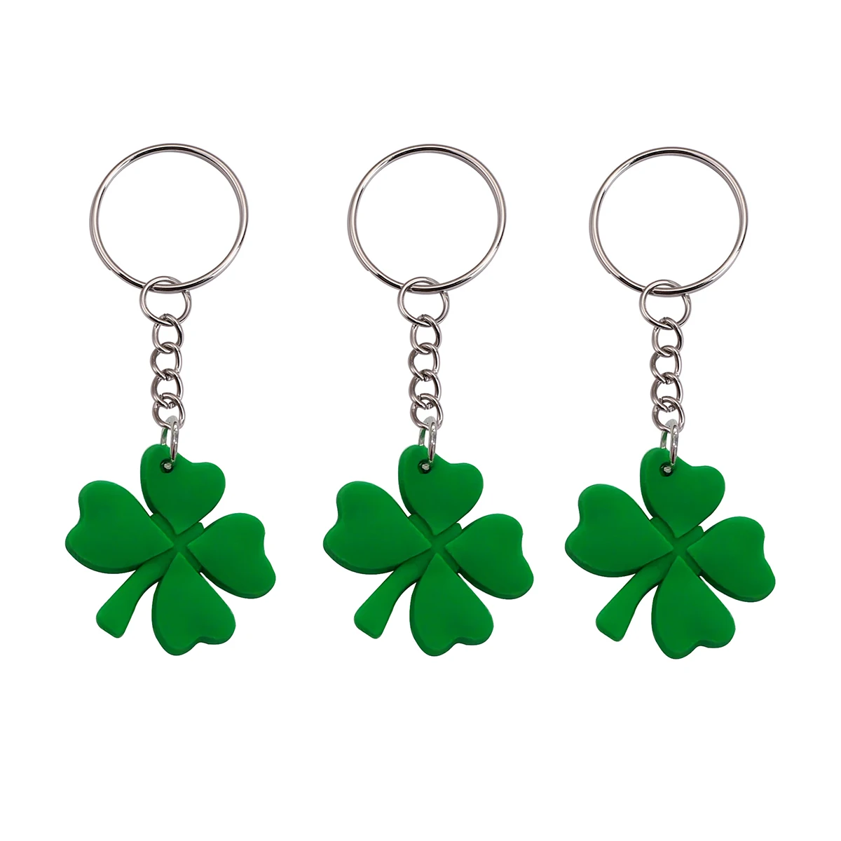 Cute Lucky Clover Keychains 18pcs Women Fashionable Decoration Wallet Bag Accessories Keyring Holiday Party Small Gift