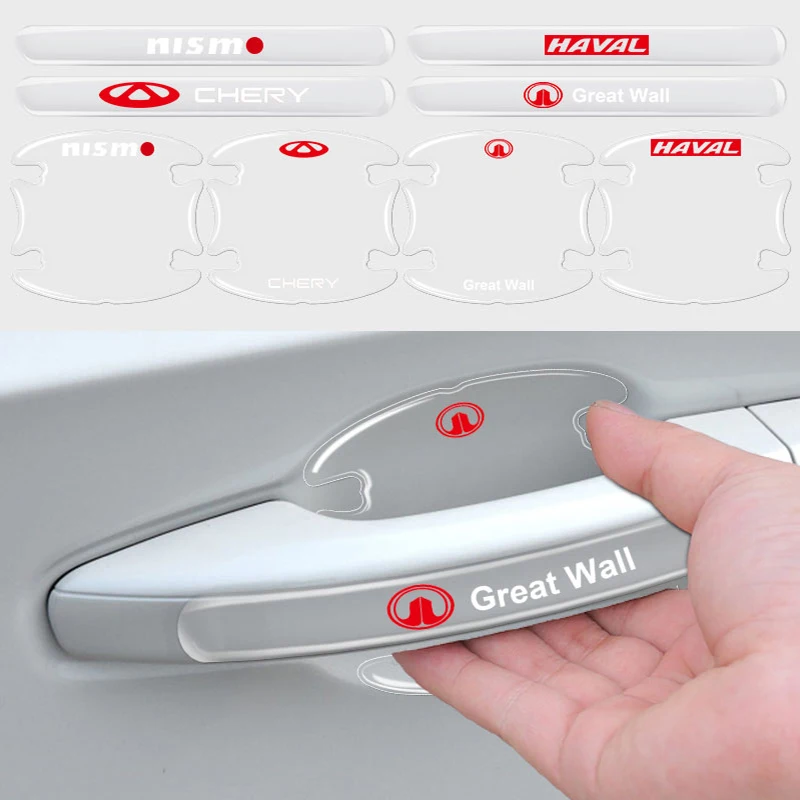 8pcs Car Door Handle Sticker Door Side Anti Collision Stickers For Lada
