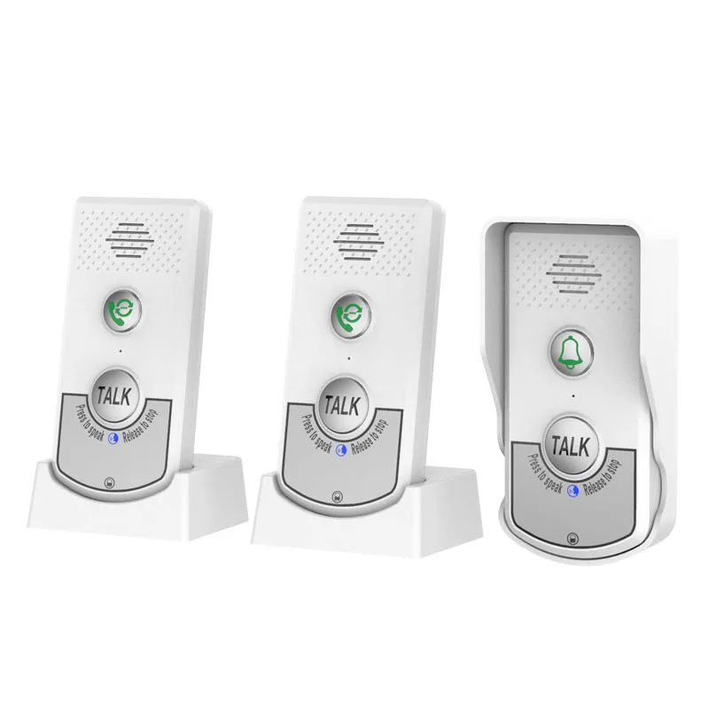 Black 1X Outside 2X Inside) Wireless Intercom Doorbell 1000M Talking US - View #12