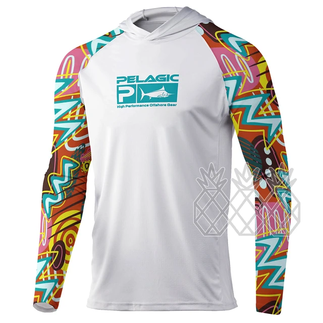 PELAGIC Performance Fishing Shirts Hoodie Men Long Sleeve