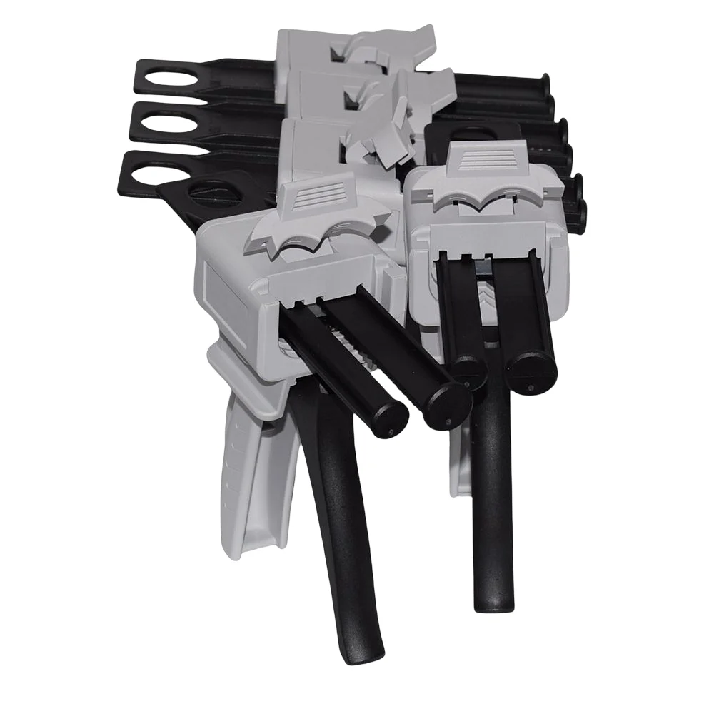 50 Stück 50ml 1:2 Epoxidharz-Klebepistole, 2-Komponenten Manueller Dispenser, Kartuschenpistolen für 50ml 1:1 1:2 Quadrat- und Back-Typ AB-Klebstoffe
