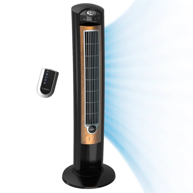 Lasko 42 Wind Curve Tower Fan with Sleep Mode and Remote Control, T42050,  Black/Brown Air Conditioner Portable Portable Fan - AliExpress