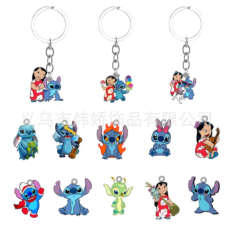 Hot Selling Disney StarCraft Baby Stitch Keychain Children's Bag Clothing Keyring Keychain Pendant Manufacturer Wholesale