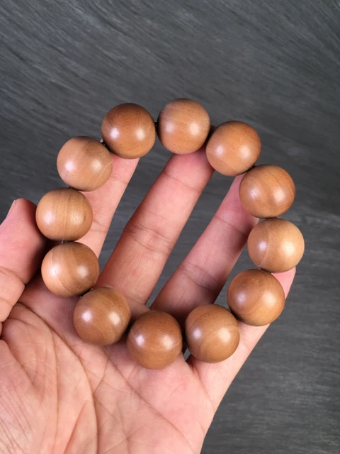 Authentic Indian Old Mountain Sandalwood Wen Play Men's and Women's Beads  Rosary Bracelets Redwood Round Beads Laosan HandString - AliExpress