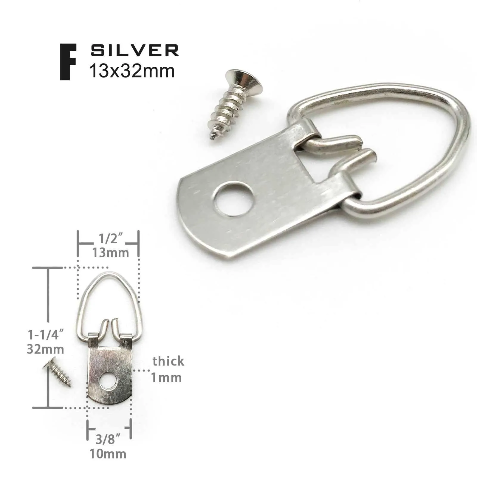 Picture Frame Hangers 25pcs Golden Silver Black Triangle D-Ring Hanging Oil Painting Mirror Picture Frame Hanger Art Work Photo Wall Hook with screws