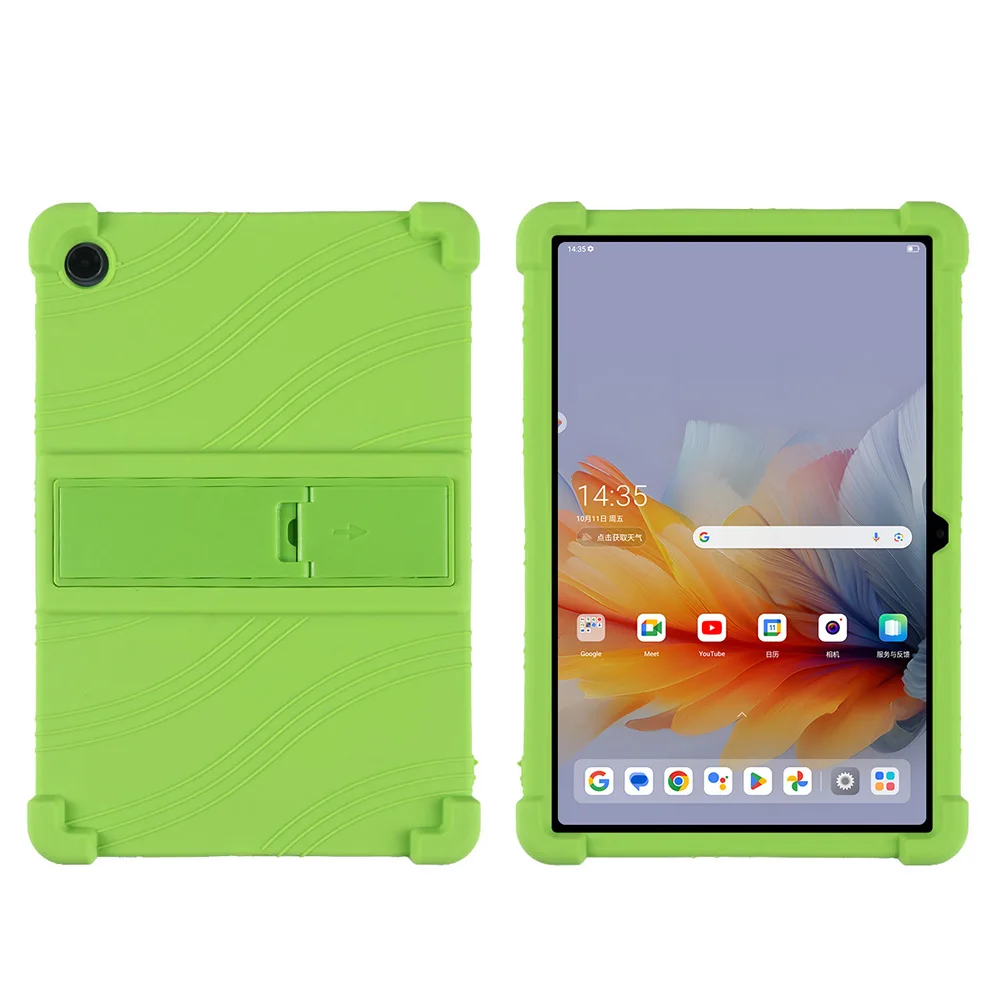 Universal Soft Silicone Case with Adjustable Stand - Shockproof and Safe Tablet Cover