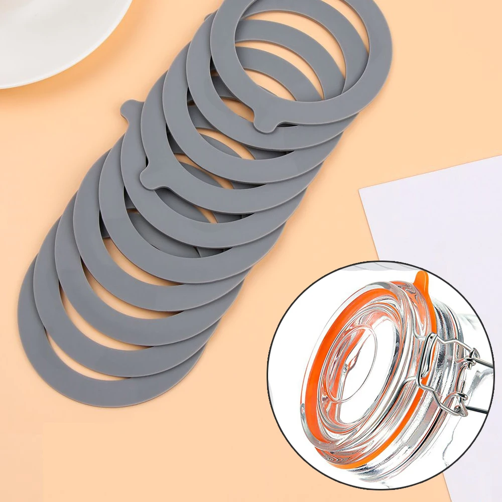 1Pc Leakproof Silicone Replacement Gasket Seals Reusable Seals Mason