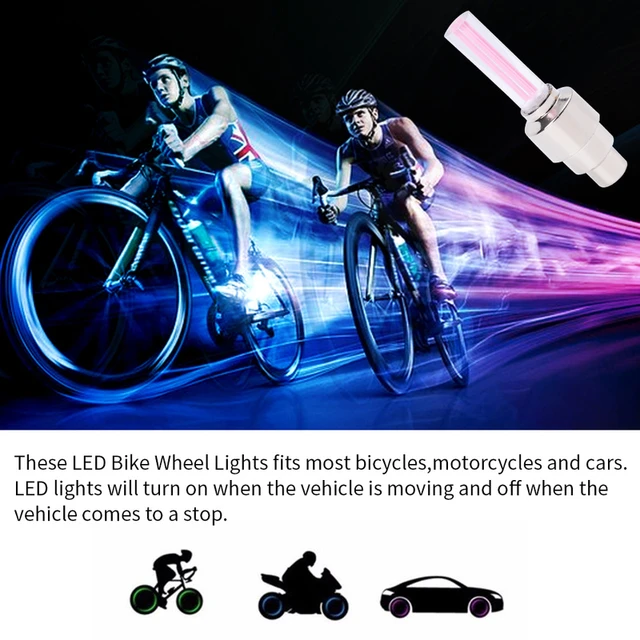 Ampoules pour Rayons de Roue de Vélo,Lampe à LED étanche à néon à pneus avec