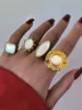 89891-6d6794.jpg Bagues d'ouverture réglables plaquées or 18 carats en acier inoxydable pour femmes, cadeau de fête de fiançailles, bijoux de tempérament 2025