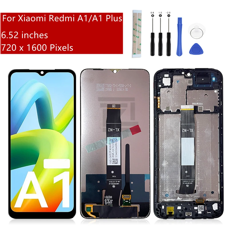 For Xiaomi Redmi A1 PLus Lcd Display Touch Screen Digitizer Assembly With Frame For Redmi A1