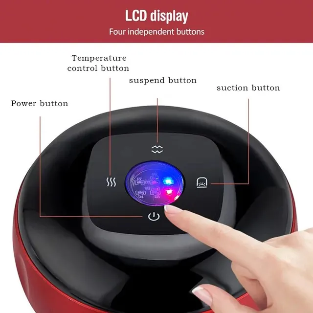 Body Scraping Massage Smart Electric Vacuum Cupping Heating Suction Cup Device Back Neck Arm Massger 2