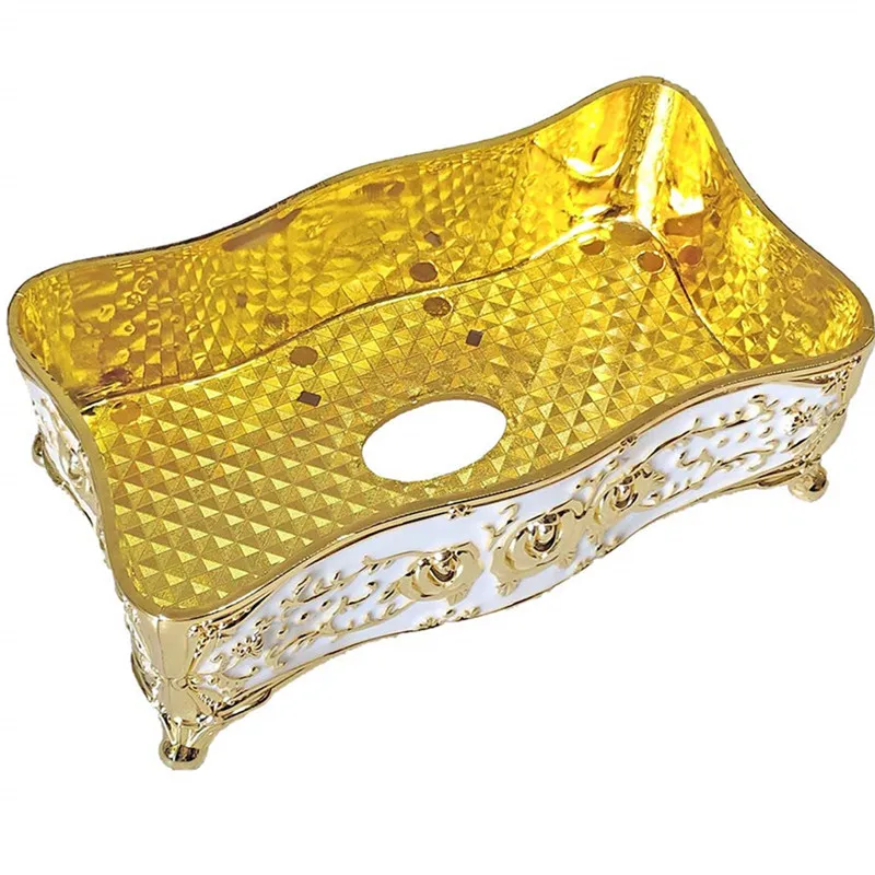 Victorian Decor Facial Tissue Box Holder Cover Bathroom Office, Silver Plastic Tissue Holder 6