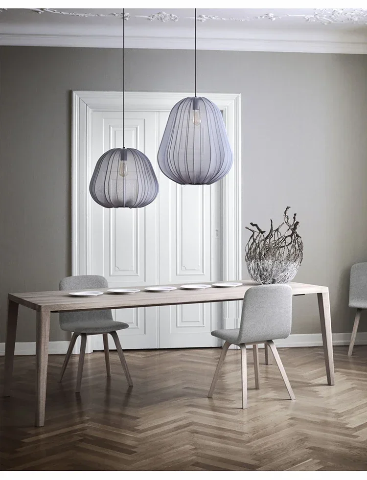 Description Picture 5 of itemNew Scandinavian Design Ceiling Lamps Fabric Lantern Chandelier Balloon Pendant Living Room Bedroom Restaurant Home Decor