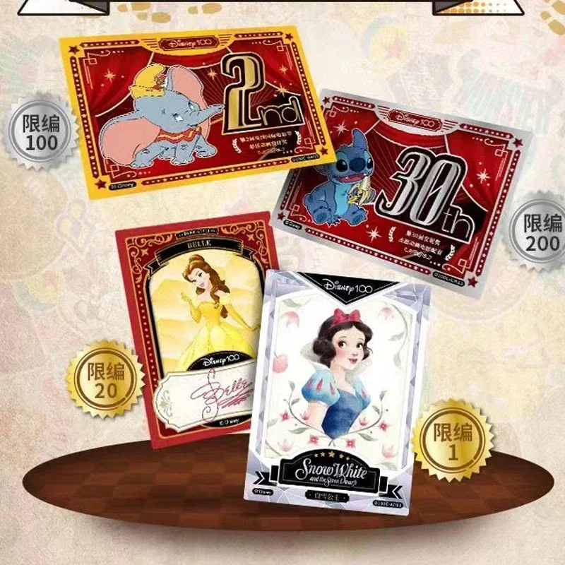 카드 재미 디즈니 100 주년 기념 카니발 기념 카드 새로운 애니메이션 주변기기 한정 컬렉션 카드 어린이 장난감 선물