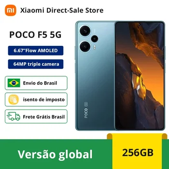 POCO F5 5G 스마트폰, 스냅드래곤 7 + 2 세대 옥타코어, 120Hz AMOLED 도트 디스플레이, 67W NFC, 64MP 트리플 카메라, OIS 포함, 12G RAM, 256G ROM