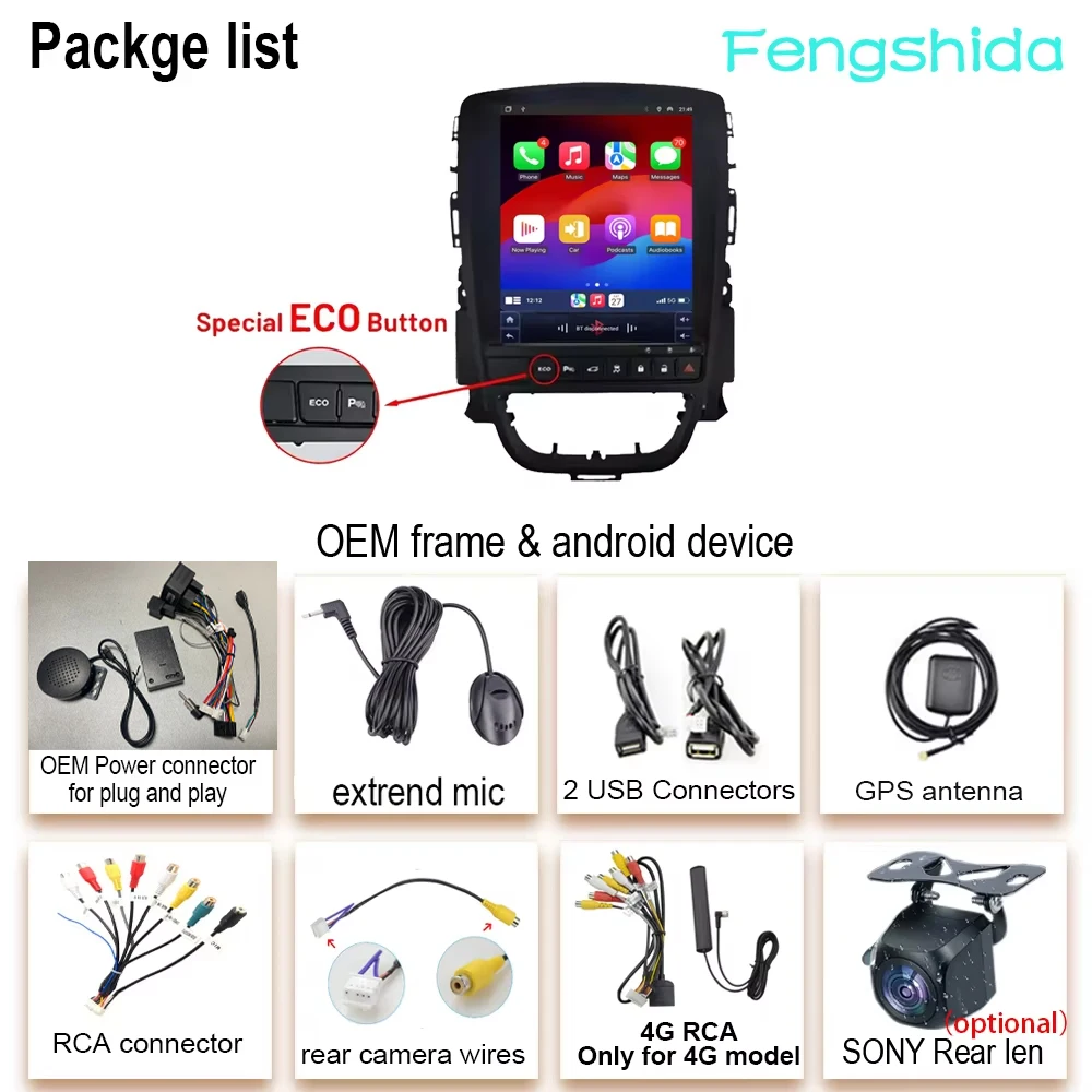 Radio del coche para Opel Astra J 2009-2015 Android Auto navegación GPS unidad principal reproductor de vídeo Multimedia 5G WIFI Carplay No 2din DVD 6