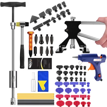 PDR Strumento di riparazione ammaccature per auto Parte del corpo automatico Kit per rimozione ammaccature di granine Martello scorrevole in metallo Kit estrattore a ventosa Accessori per ammaccature 1