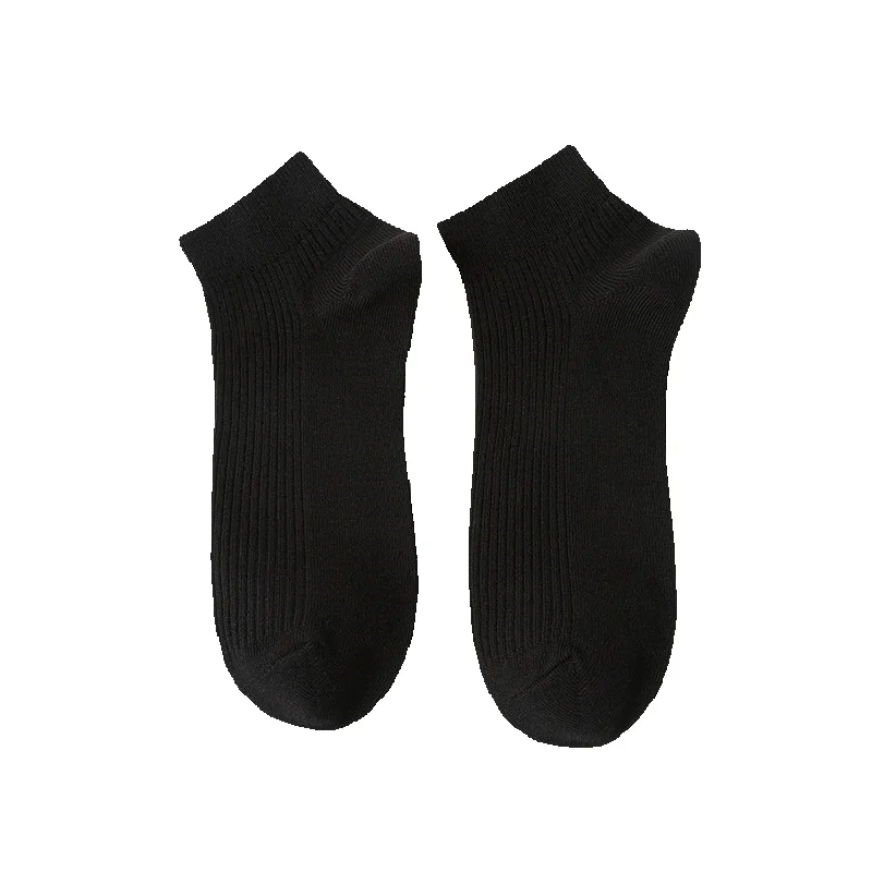 2025e Spring And Autumn Pure Cotton Deodorant All-Cotton Boat Short Tube Sports Men's Socks_voghion.com