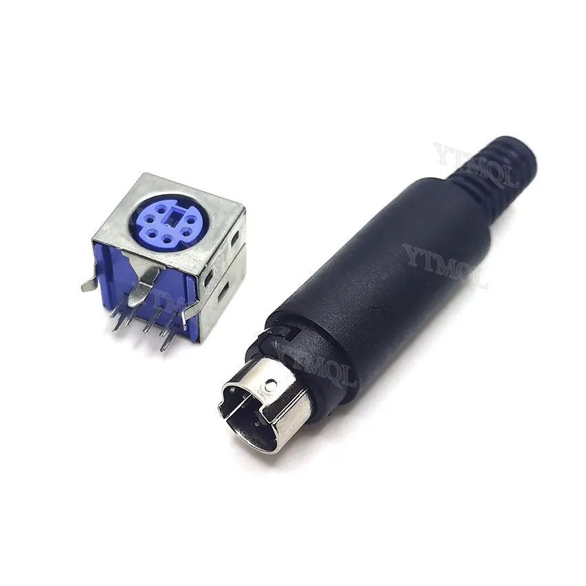 Enhanced Keyboard & Mouse 6-Pin Socket Connector - PCB Mount, Multicolor