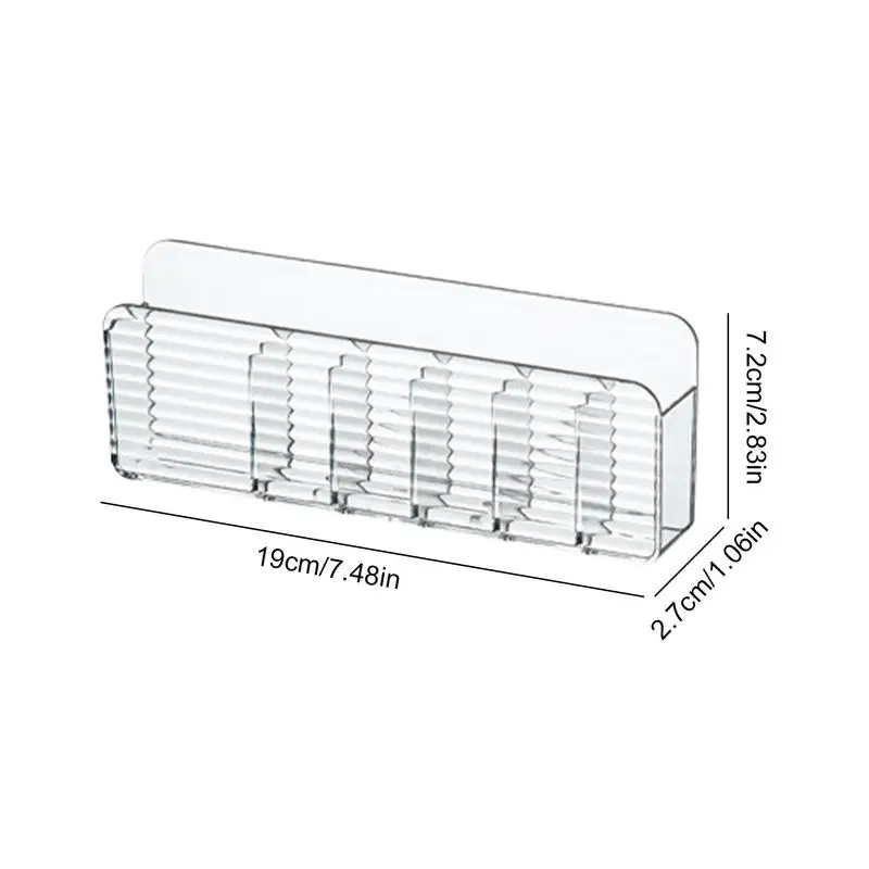 Makeup Wall Organizer Waterproof Cutout Wall-mounted Makeup Organizer Transparent Cosmetics Tray Home Organization Bin 6