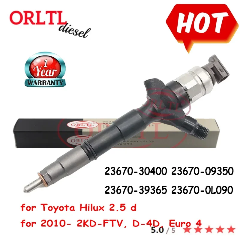 

NEW 23670-30400 23670-09350 23670-39365 23670-0L090 Common Rail Diesel Fuel Injector For Toyota Hilux For Denso