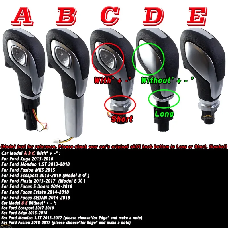 Premium Automatic Transmission Gear Shift Knob Shifter Lever Replacement - Interior Enhancement Accessory