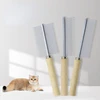 Pet Dematting Comb Stainless Steel Pet Hair Remover Cat Hair Comb Grooming Wooden Handle Cat Dog Comb Smooth Hair Kitten Brush 1