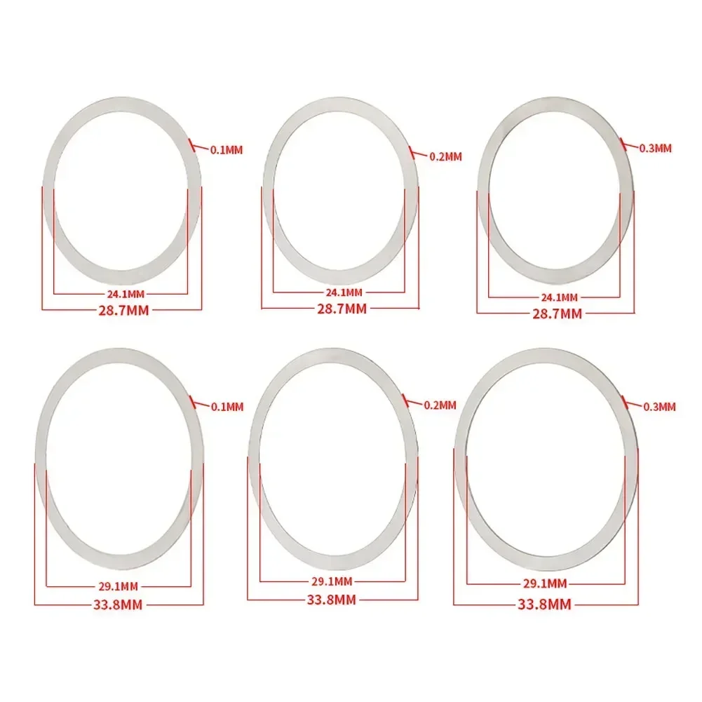 6pcs Bike Bicycle Bottom Bracket Crankset Washer 24/29/30mm for BB 86/91/92/30 Crankset Bottom Spacer