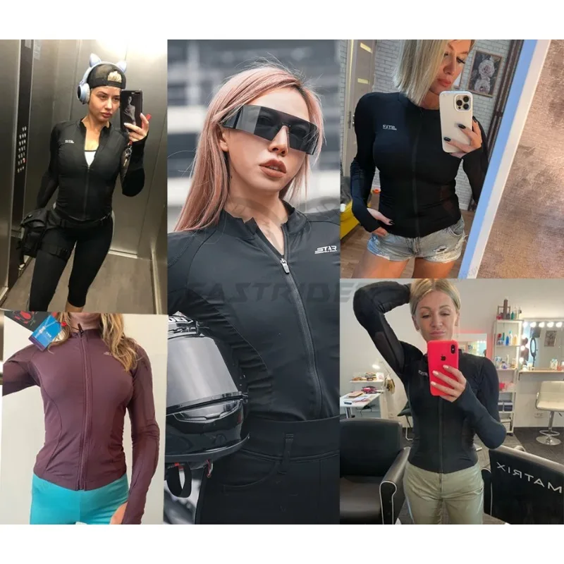 SFK Summer Breathable Motorcycle Jacket Women Tight Moto Body Armor Clothing Female Biker Jacket CE Motorbike Protective Gear