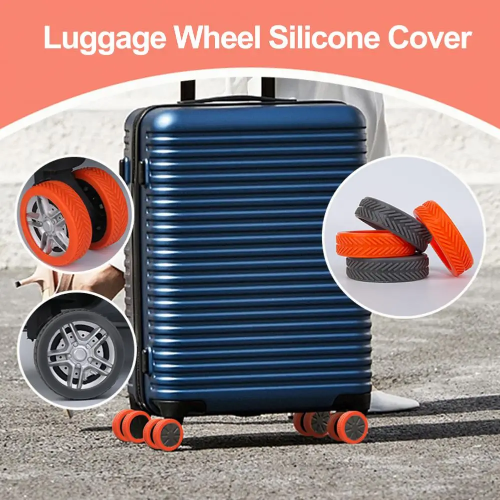 

Luggage Wheel Protectors Luggage Wheel Covers for Protection Noise Reduction 8 Pcs Wear-resistant Caster Protectors for Luggage