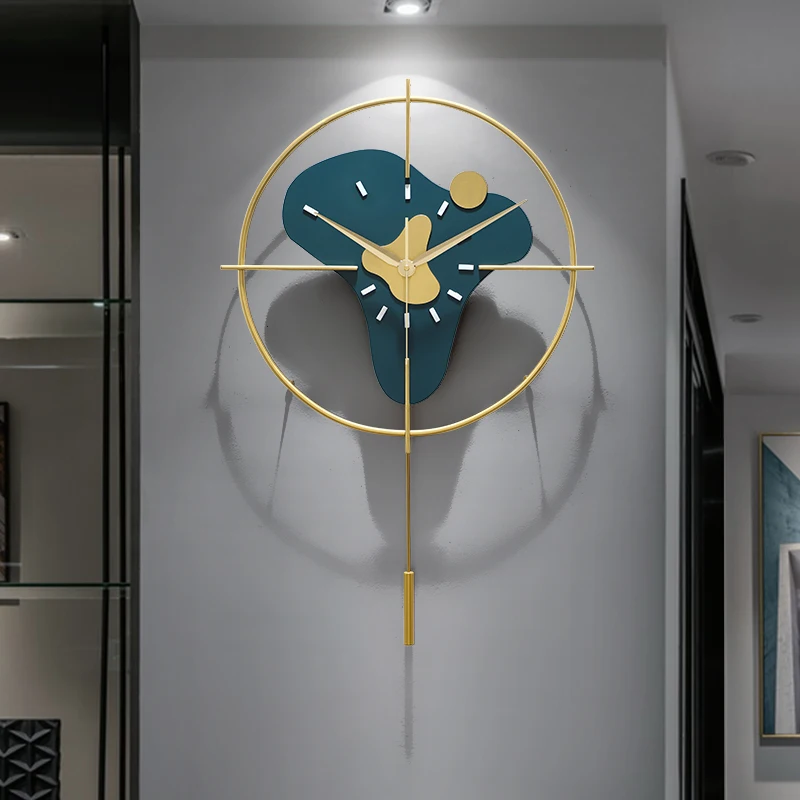 

Nordic Luxury Wrought Iron 3D Wall Clocks Wall Sticker Ornaments Home Livingroom Wall Hanging Crafts Club Wall Mural Decoration