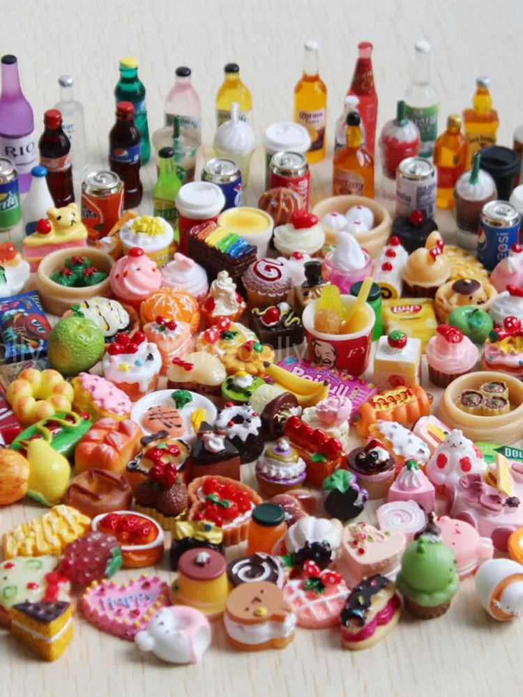 Cute New1:12 Miniature Dollhouse Supermarket Food Snacks Mini Cake Wine Drink for Blyth Barbies BJD Doll Kitchen Accessories 5