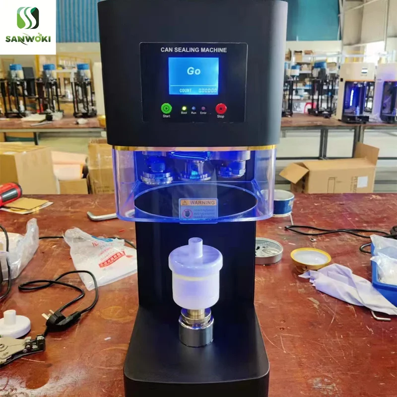 Commercial Automatic Tin Not Rotatable Can Sealing Machine Soda Sealer