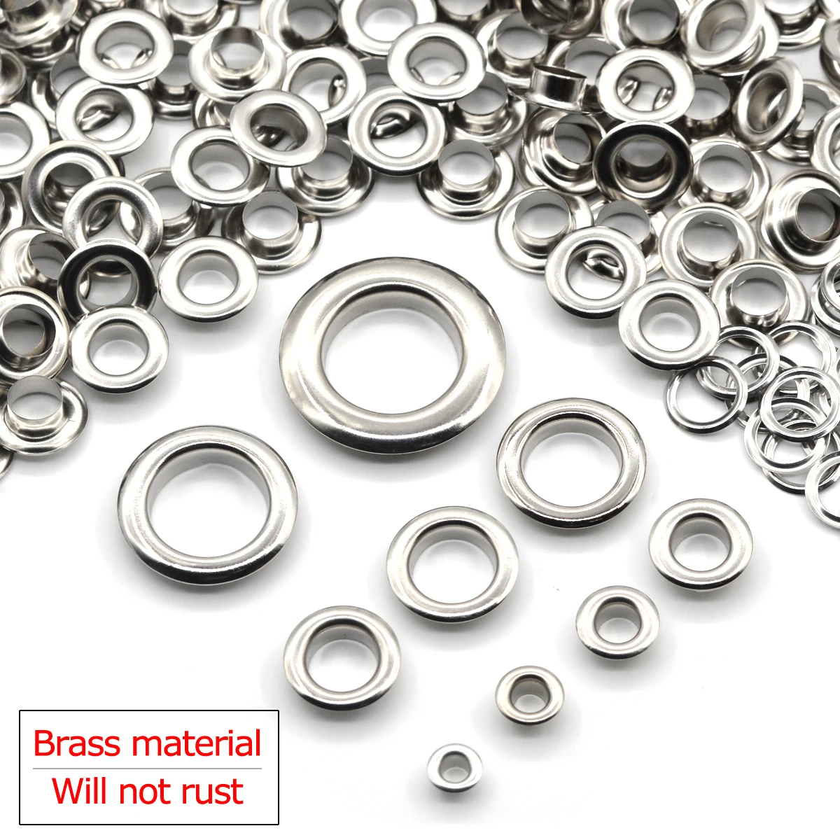 Eyelet Grommet Ring Brass Material Grommet Eyelets With Washer Belt Leather Craft Shoes Cap Clothes DIY Accessories