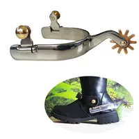 2x Horse Spurs Anti Rust Western Style Spur for Competition Equipments Brown 2