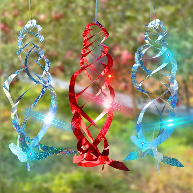 Madárcsökkentő Szalag Fényvisszaverődésgátló Ültetvényes Taszító Szerszám Kültéri Függő Forgó Szélfutók Kert Dekoráció