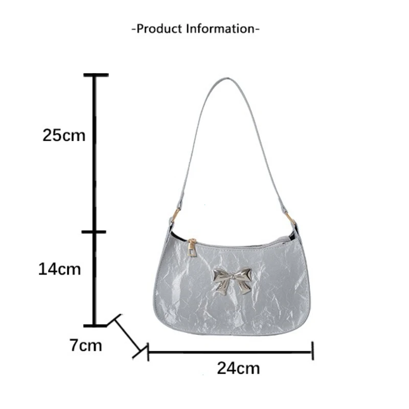 Sweet Fresh Small Bow Handbag for Women Trendy Underarm Shoulder Bag, Suitable for Daily Use, Outings, Dates, Parties, Gifts.
