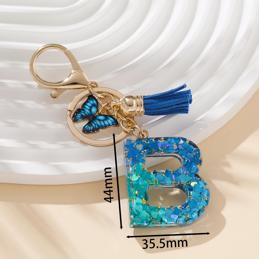 Portachiavi Donna Con Iniziale E Nappa | Oro Con Nappa Rosa | Regalo Personalizzato Per Amica